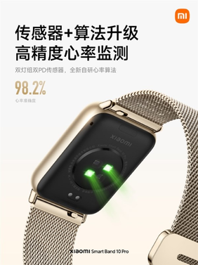 小米手环10 pro健康监测大升级:心率准确度98.2% 睡眠算法2.0来了