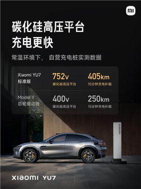 小米yu7首战model y八败两胜！雷军直言：输给全球销冠不丢人