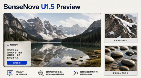 8B 参数塞进 4K 生成与编辑，商汤开源轻量统一多模态模型 U1.5-Lite 预览版