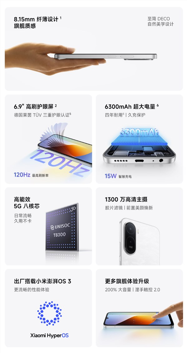 999元起!小米redmi 17 5g上市:6.9英寸高刷屏、7500mah大电池