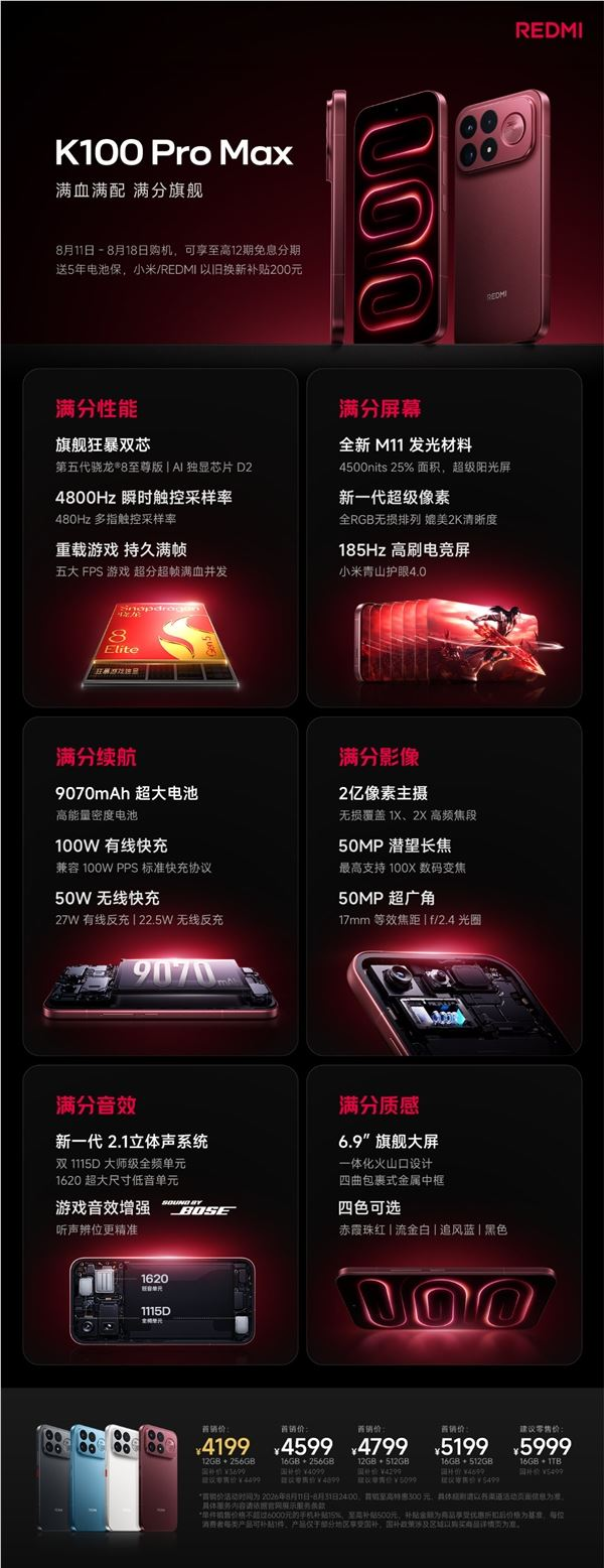 内存涨疯了！卢伟冰：大家一定会感觉redmi k100 pro越来越香