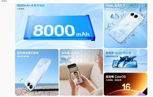 oppo a7 pro关键参数出炉：8000mah电池七年耐用、6.57英寸oled屏