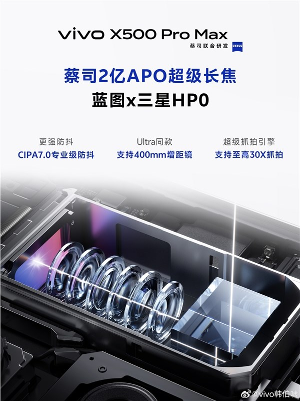 蓝厂首款pro max旗舰!vivo x500 pro max四配色外观公布