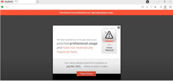 AnyDesk 商业用途广告警示无法连线之解除999秒时间使用限制方法